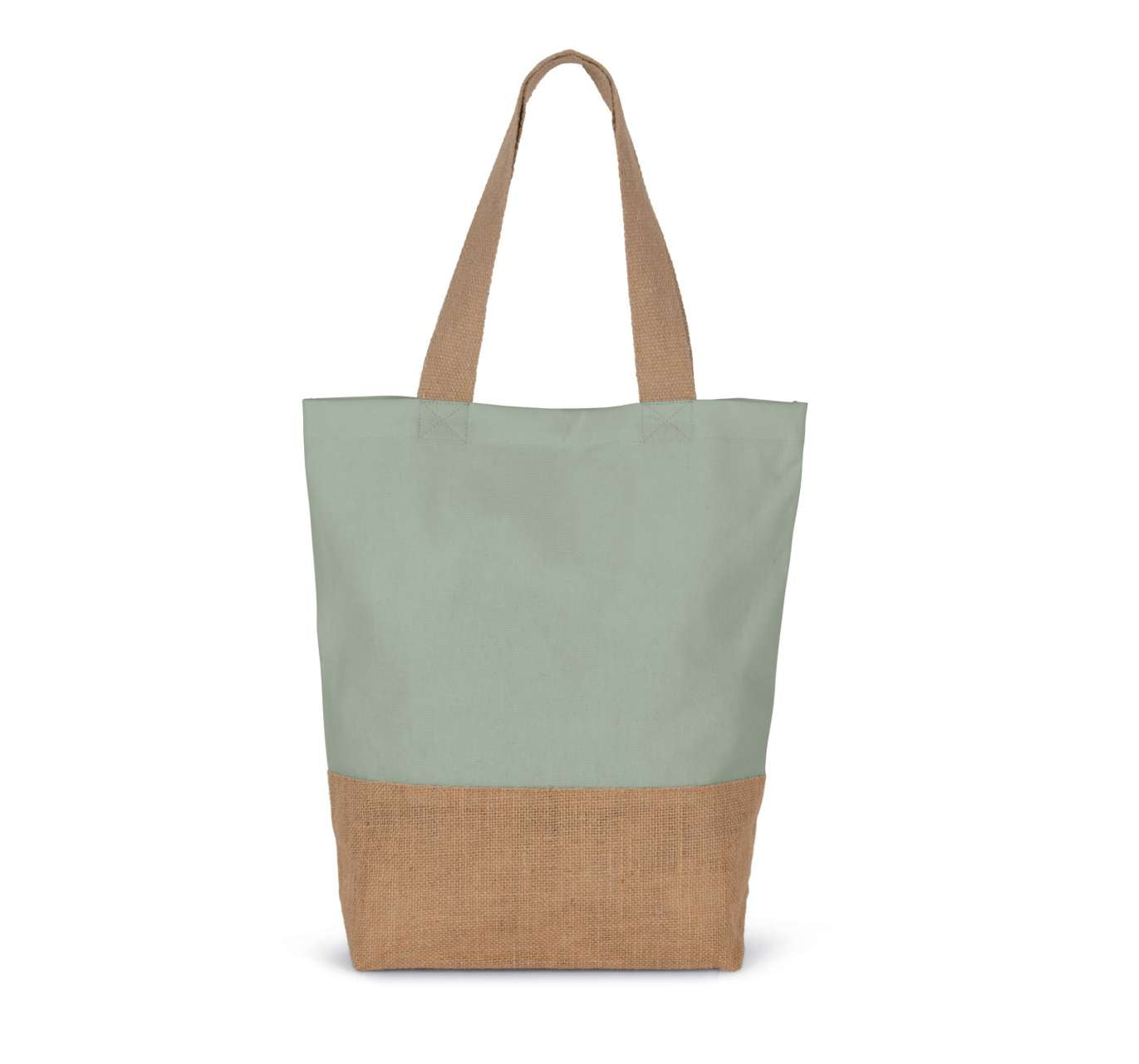 KI0298 - SHOPPING BAG IN COTTON AND BONDED JUTE THREADS
