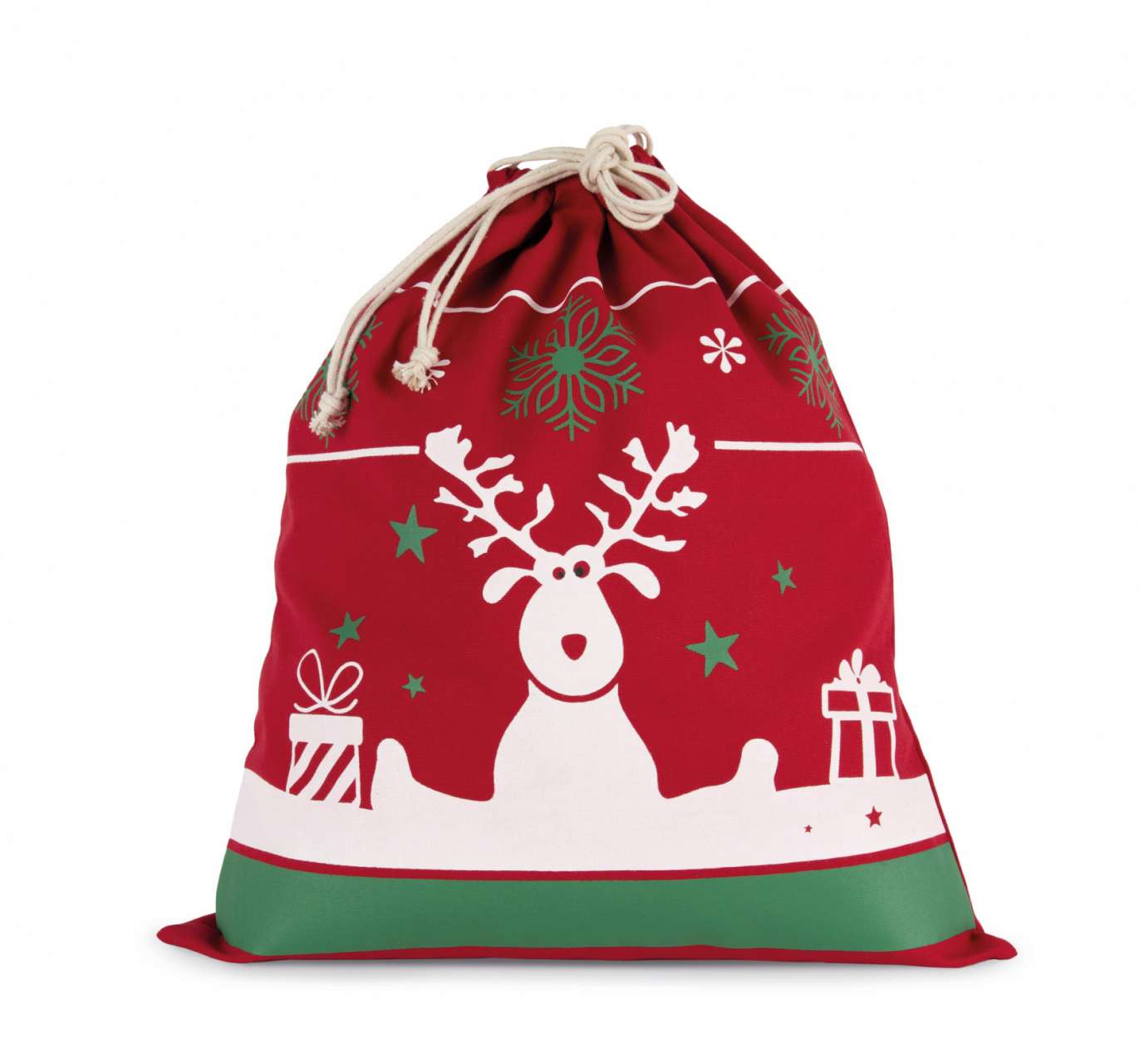 KI0735 - DRAWSTRING BAG WITH CHRISTMAS PATTERNS