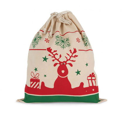 KI0735 - DRAWSTRING BAG WITH CHRISTMAS PATTERNS