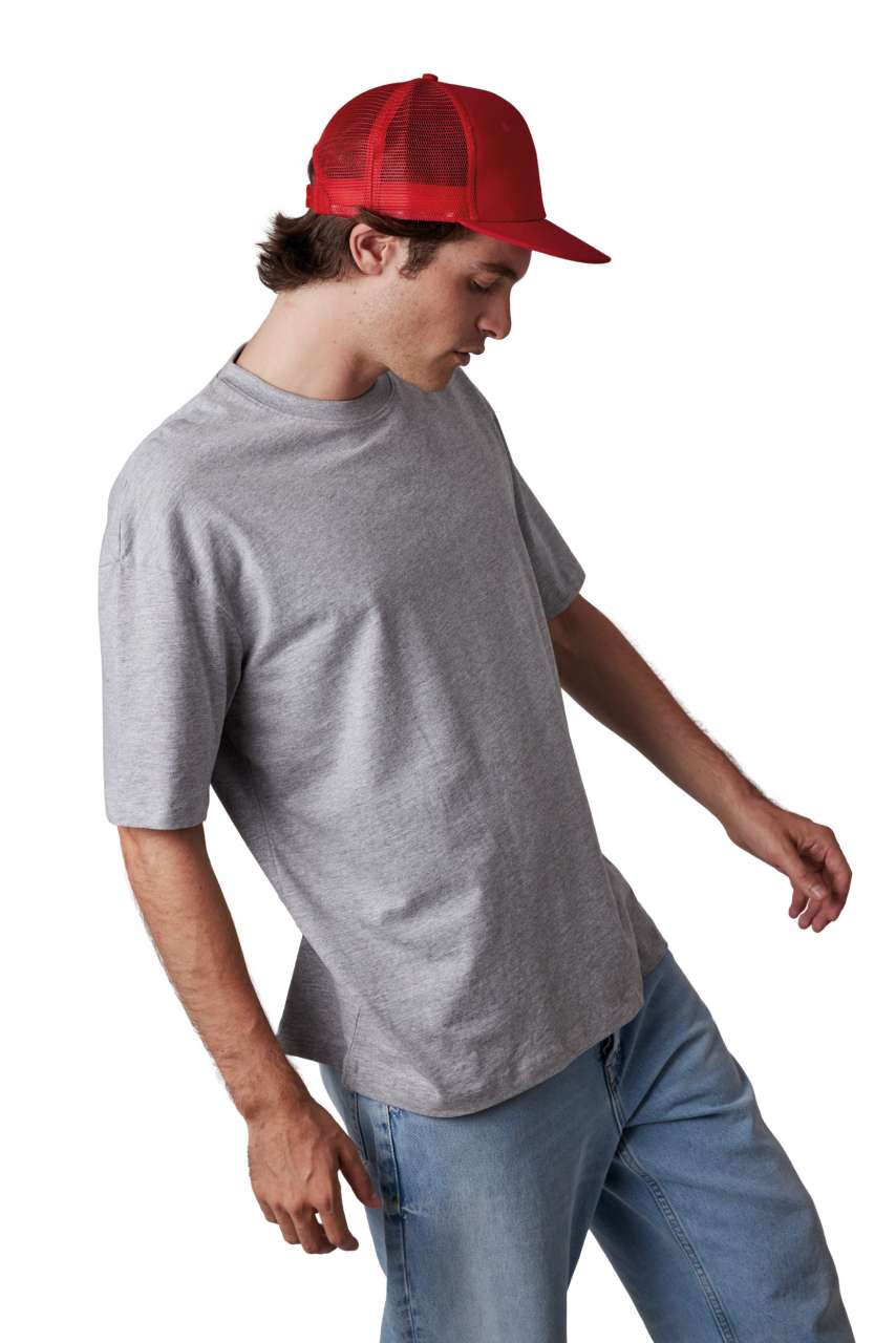 KP113 - TRUCKER FLAT PEAK CAP - 6 PANELS