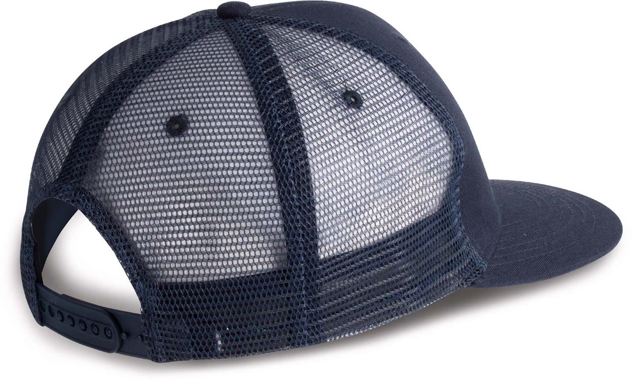 KP113 - TRUCKER FLAT PEAK CAP - 6 PANELS