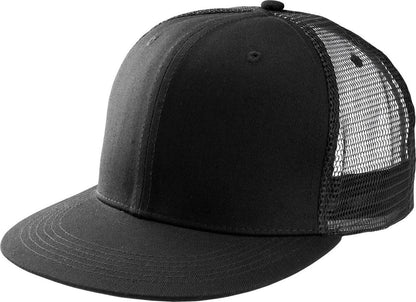 KP113 - TRUCKER FLAT PEAK CAP - 6 PANELS