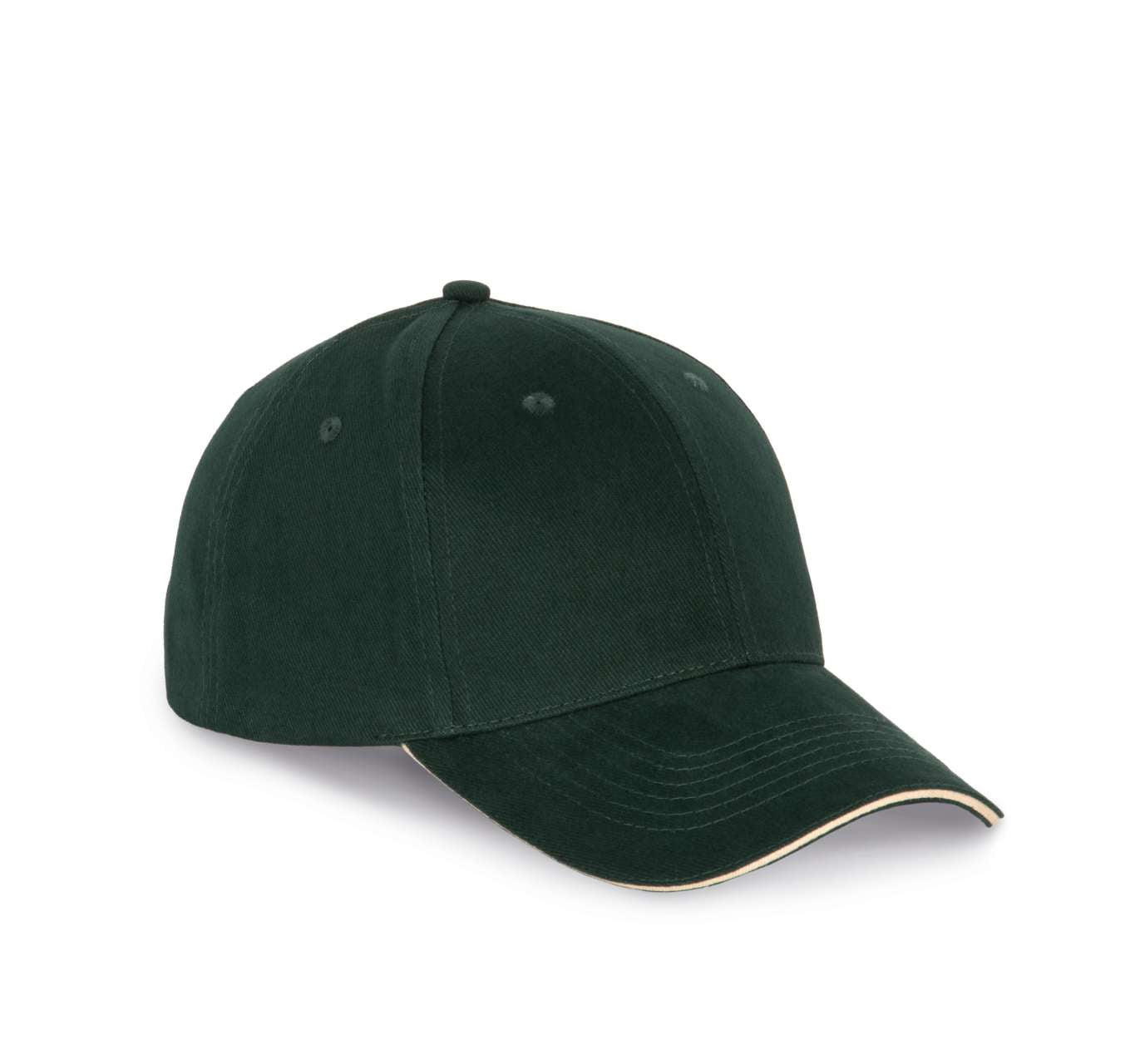 KP185 - CAP WITH CONTRASTING SANDWICH PEAK - 6 PANELS