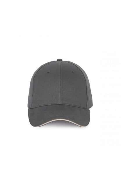 KP185 - CAP WITH CONTRASTING SANDWICH PEAK - 6 PANELS