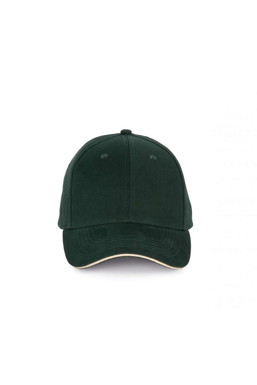 KP185 - CAP WITH CONTRASTING SANDWICH PEAK - 6 PANELS