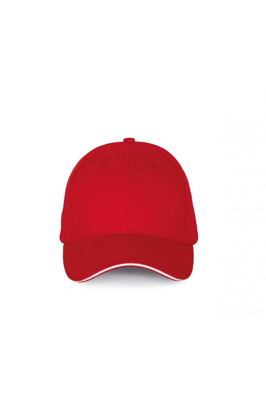 KP185 - CAP WITH CONTRASTING SANDWICH PEAK - 6 PANELS