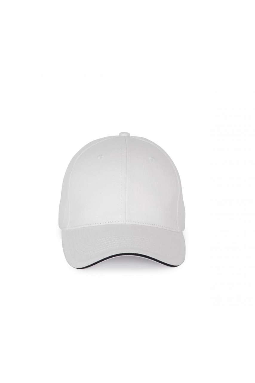 KP185 - CAP WITH CONTRASTING SANDWICH PEAK - 6 PANELS