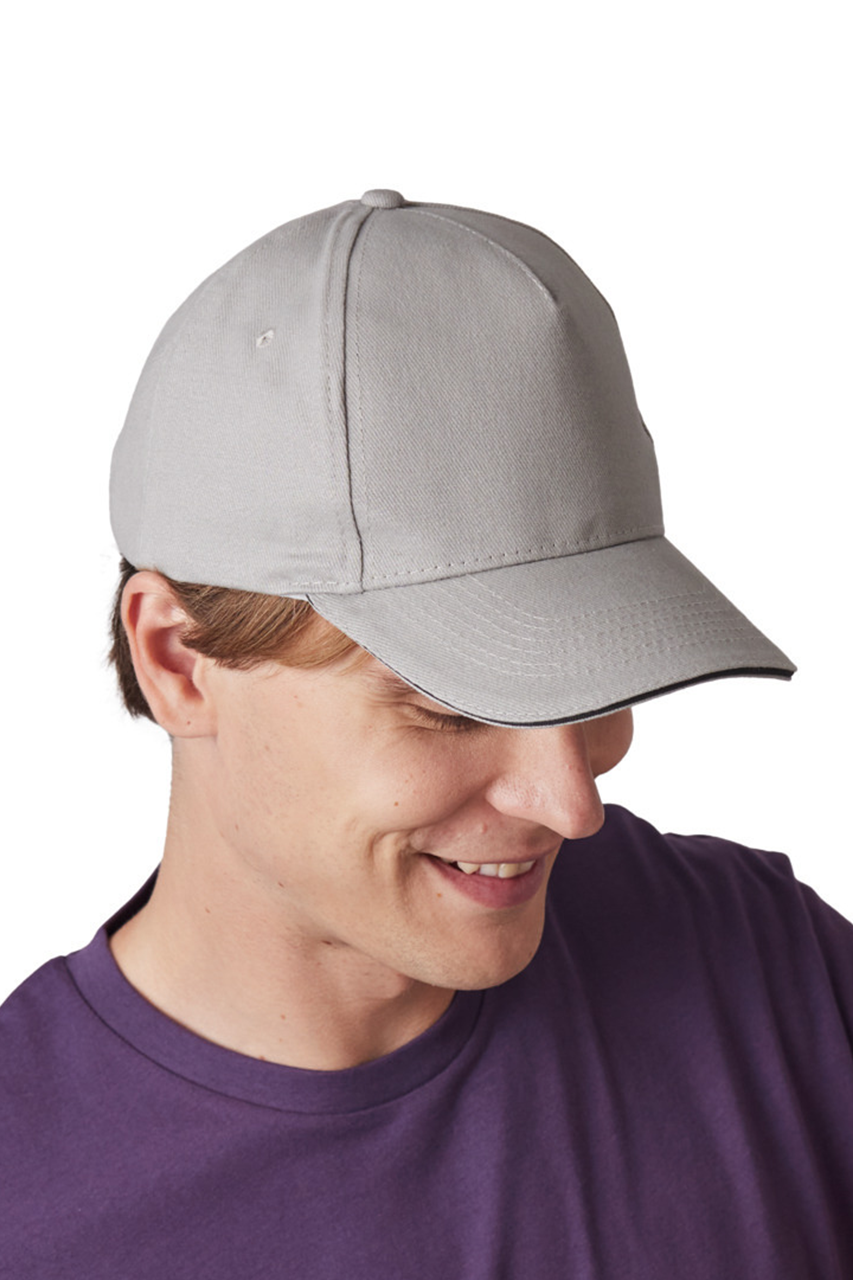 KP189 - 5 PANELS COTTON SANDWICH CAP