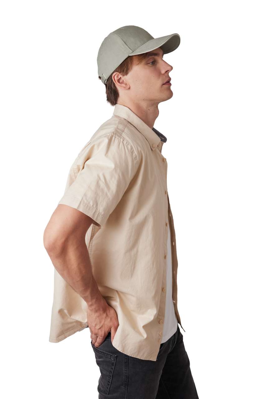 KP198 - CAP IN ORGANIC COTTON WITH CONTRASTING SANDWICH PEAK - 6 PANELS