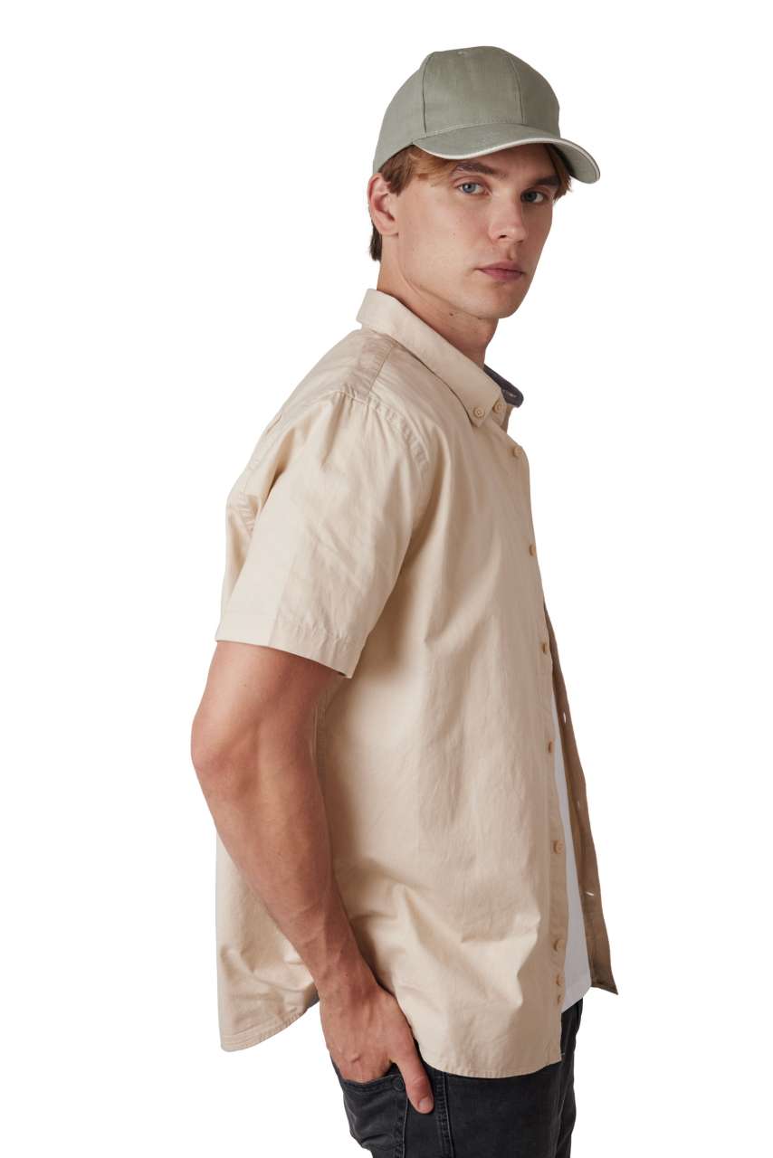 KP198 - CAP IN ORGANIC COTTON WITH CONTRASTING SANDWICH PEAK - 6 PANELS