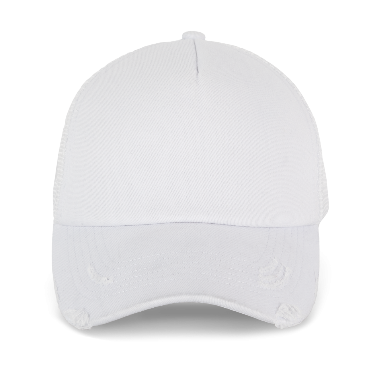 KP234 - DESTROYED COTTON 5 PANEL TRUCKER WITH SOFT FRONT PANEL