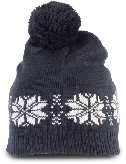 KP540 - FAIR ISLE KNIT BEANIE