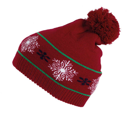KP558 - BEANIE WITH CHRISTMAS PATTERNS