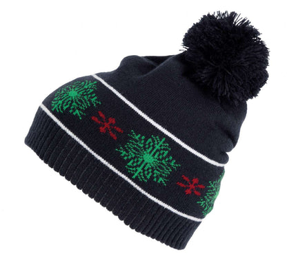 KP558 - BEANIE WITH CHRISTMAS PATTERNS