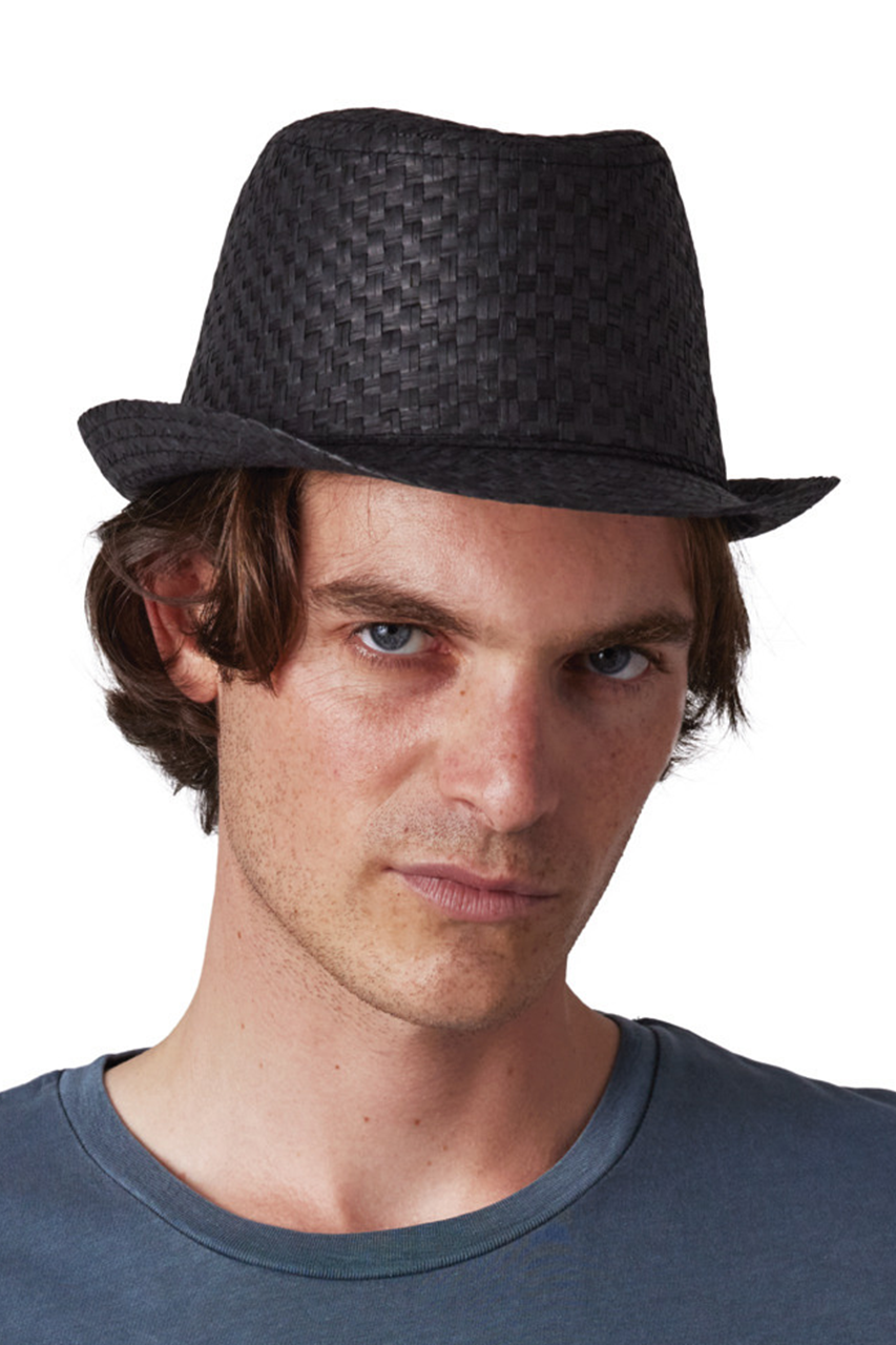 KP612 - RETRO PANAMA - STYLE STRAW HAT