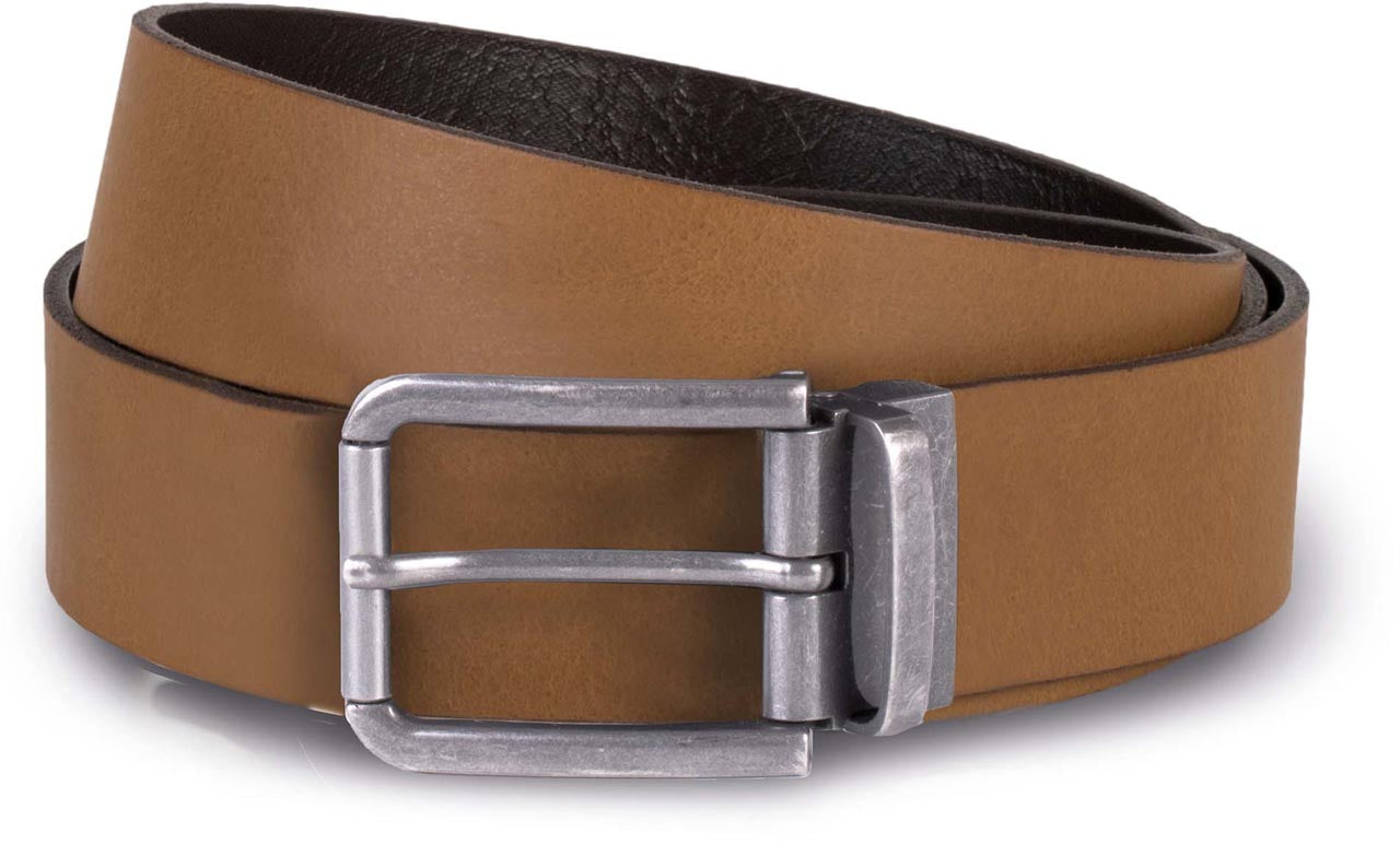 KP812 - RAW EDGE LEATHER BELT - 35MM