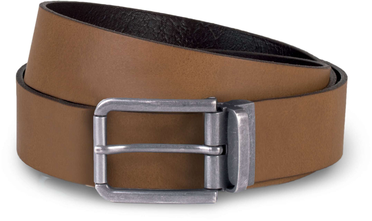KP812 - RAW EDGE LEATHER BELT - 35MM