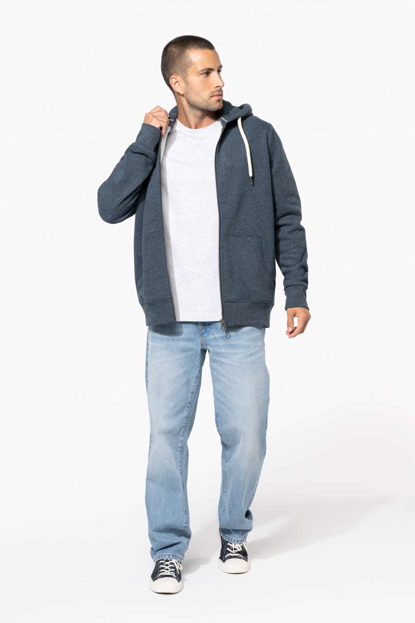 KV2306 - MEN’S VINTAGE ZIPPED HOODED SWEATSHIRT