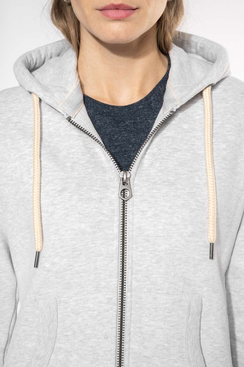 KV2307 - LADIES' VINTAGE ZIPPED HOODED SWEATSHIRT