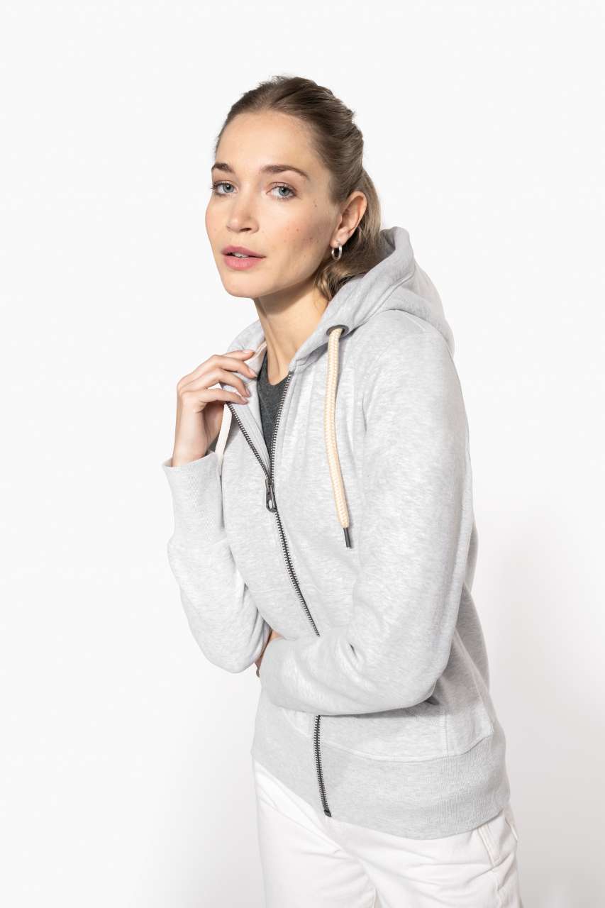 KV2307 - LADIES' VINTAGE ZIPPED HOODED SWEATSHIRT