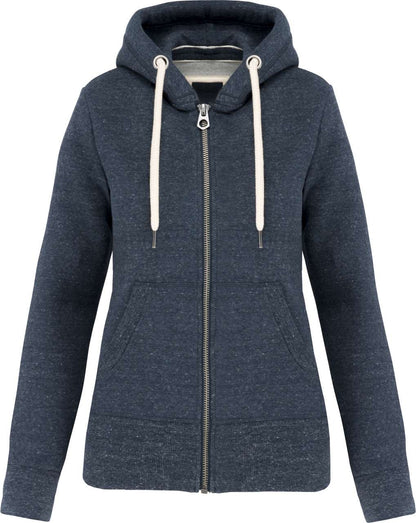 KV2307 - LADIES' VINTAGE ZIPPED HOODED SWEATSHIRT