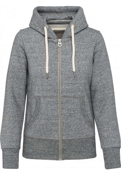 KV2307 - LADIES' VINTAGE ZIPPED HOODED SWEATSHIRT