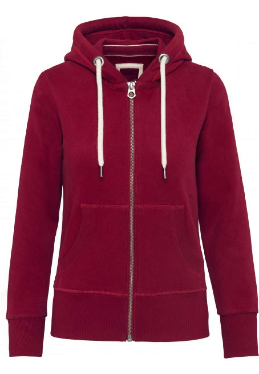 KV2307 - LADIES' VINTAGE ZIPPED HOODED SWEATSHIRT