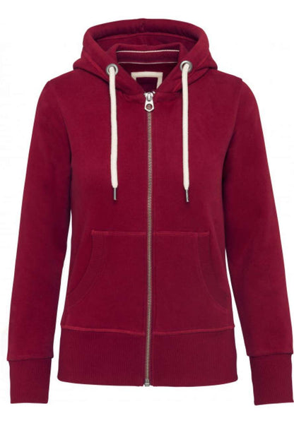 KV2307 - LADIES' VINTAGE ZIPPED HOODED SWEATSHIRT