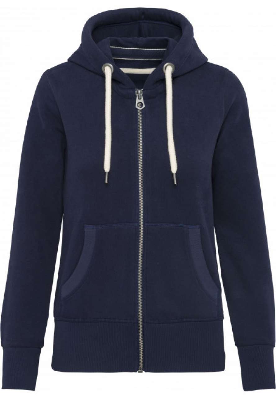 KV2307 - LADIES' VINTAGE ZIPPED HOODED SWEATSHIRT
