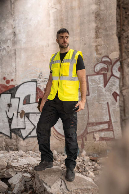 KXCMF - COMFORT EXECUTIVE SAFETY VEST "HAMBURG" - MULTIFUNCTIONAL WITH POCKETS