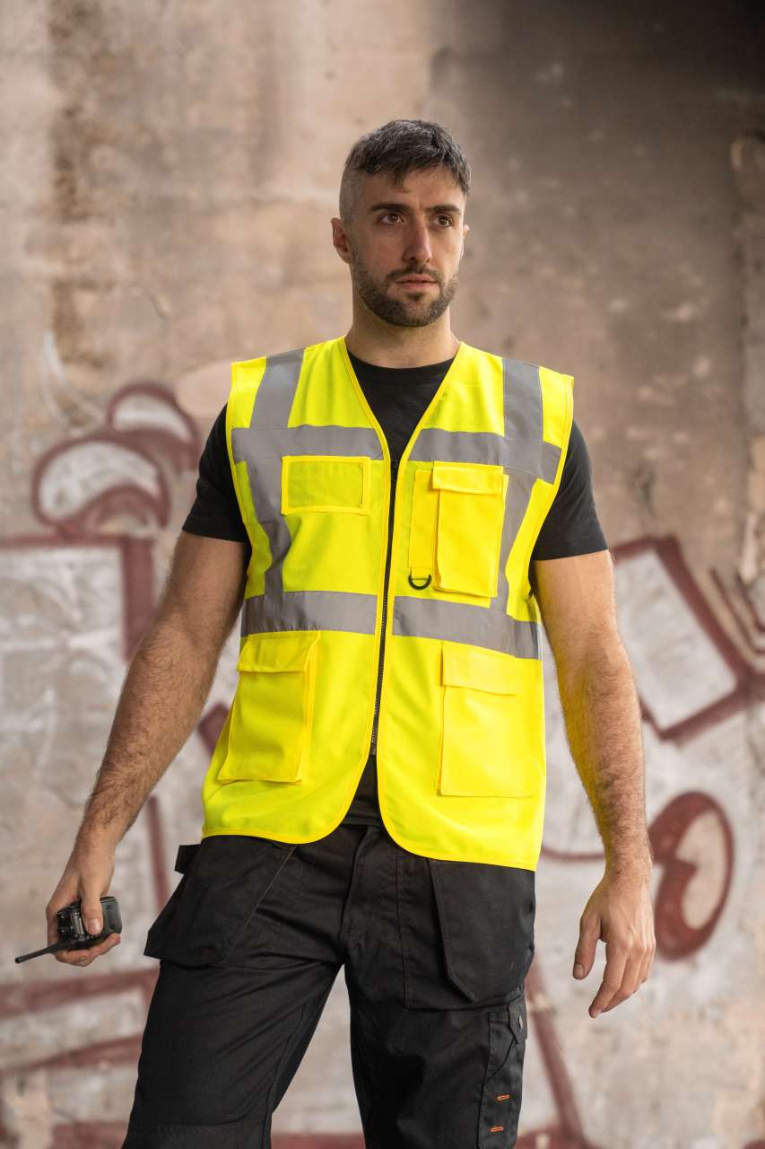 KXCMF - COMFORT EXECUTIVE SAFETY VEST "HAMBURG" - MULTIFUNCTIONAL WITH POCKETS