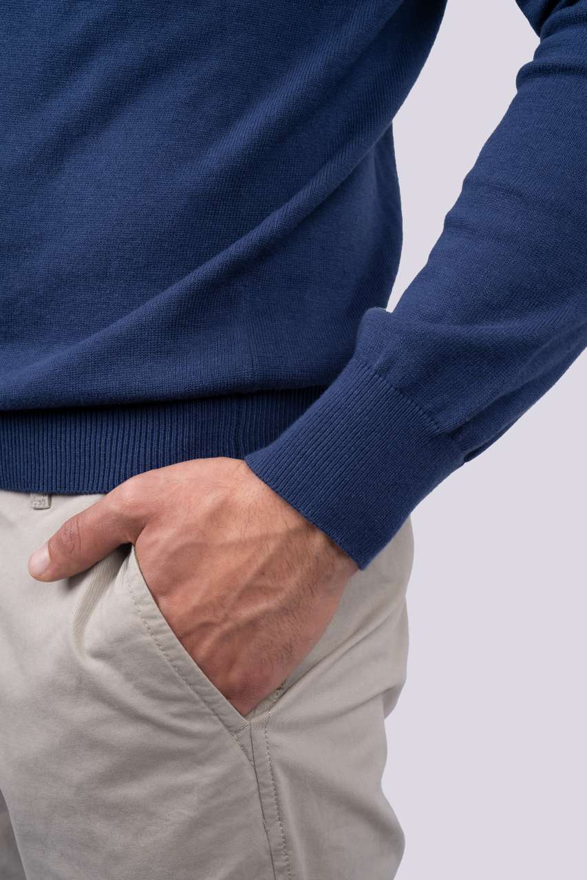 LE900 - MEN’S CREW NECK FINE GAUGE COTTON PULLOVER