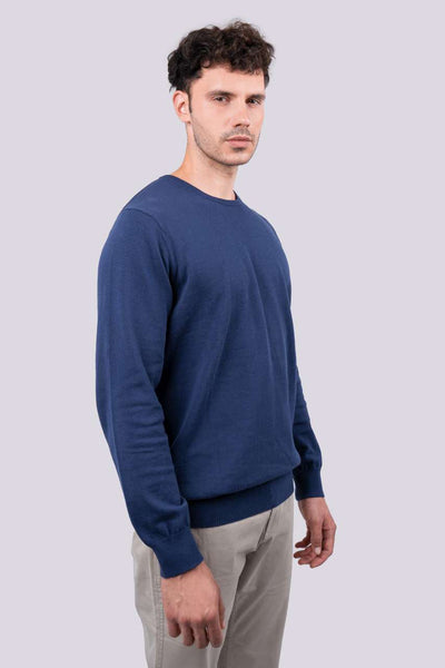 LE900 - MEN’S CREW NECK FINE GAUGE COTTON PULLOVER