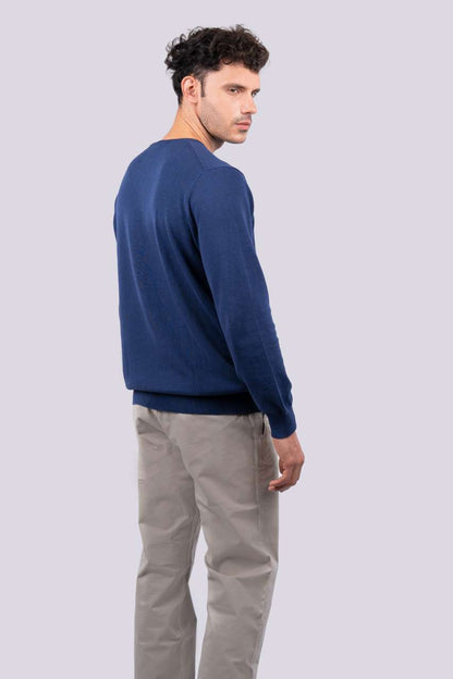 LE900 - MEN’S CREW NECK FINE GAUGE COTTON PULLOVER