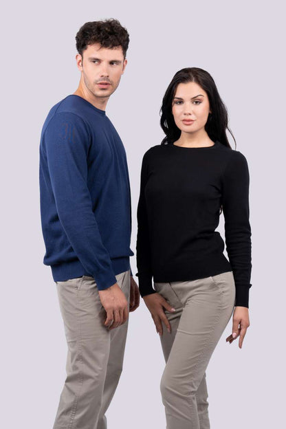 LE900 - MEN’S CREW NECK FINE GAUGE COTTON PULLOVER