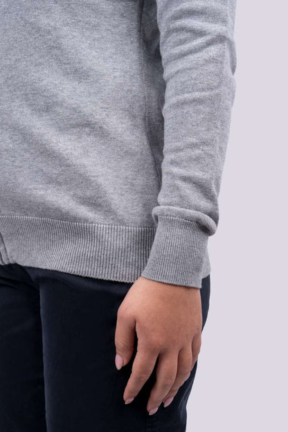 LE971 - WOMEN’S FULL ZIP CARDIGAN FINE GAUGE COTTON