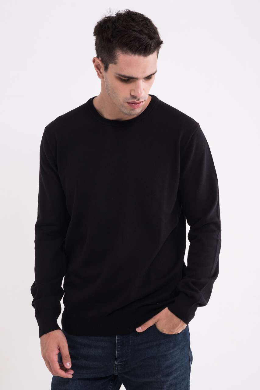 LW9188 - MEN’S CREW NECK FINE GAUGE COTTON PULLOVER