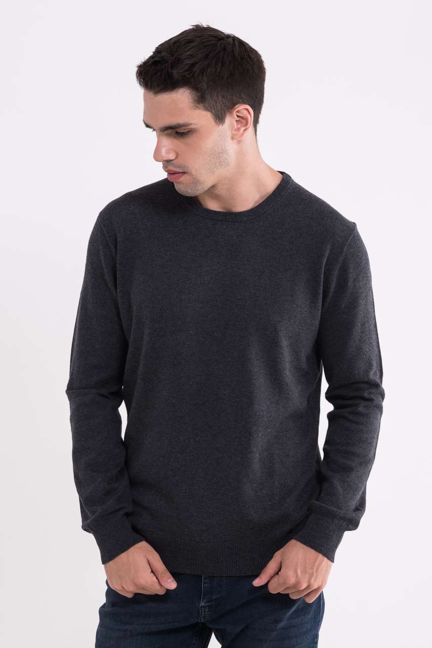 LW9188 - MEN’S CREW NECK FINE GAUGE COTTON PULLOVER