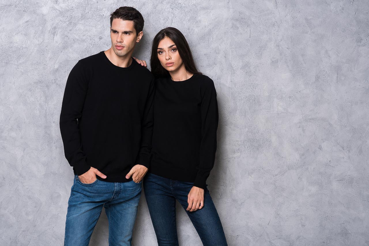 LWL9188 - LADIES’ CREW NECK FINE GAUGE COTTON PULLOVER