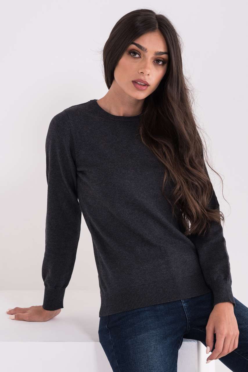 LWL9188 - LADIES’ CREW NECK FINE GAUGE COTTON PULLOVER