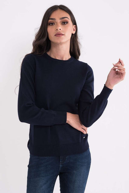 LWL9188 - LADIES’ CREW NECK FINE GAUGE COTTON PULLOVER
