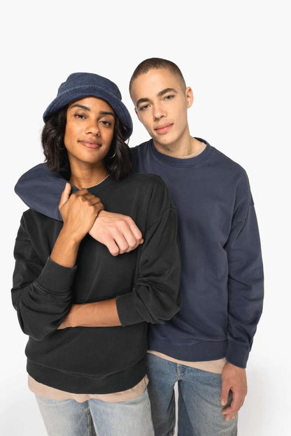 NS447 - UNISEX WASHED EFFECT OVERSIZE ROUND NECK SWEATSHIRT