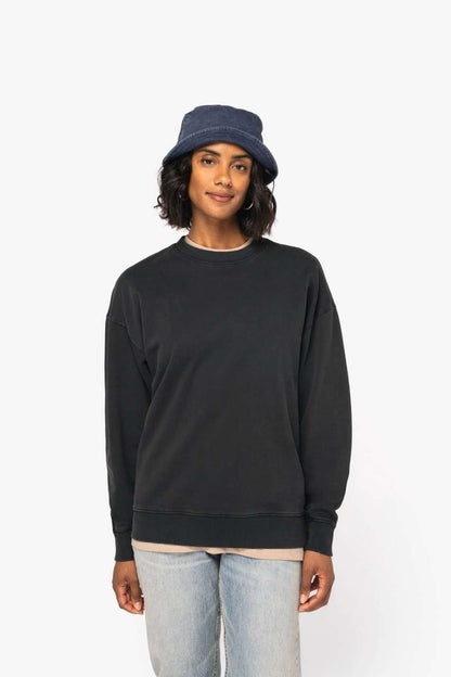 NS447 - UNISEX WASHED EFFECT OVERSIZE ROUND NECK SWEATSHIRT