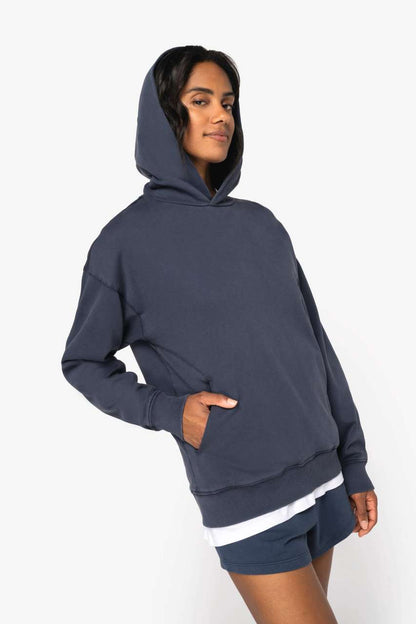 NS448 - UNISEX WASHED EFFECT OVERSIZE HOODED SWEATSHIRT