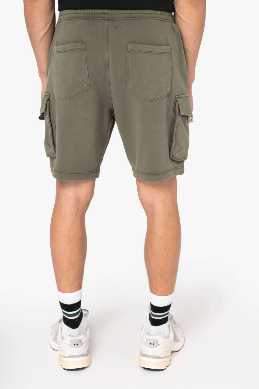 NS717 - MEN’S FRENCH TERRY WASHED EFFECT CARGO SHORTS
