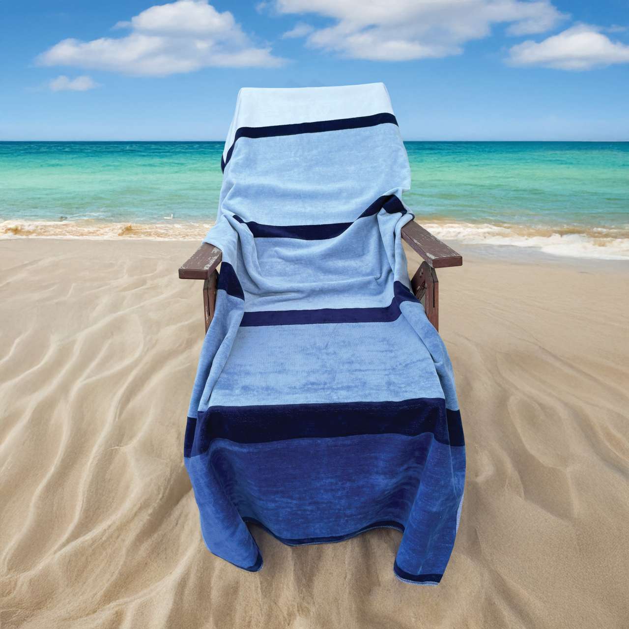 OLV4020 - OLIMA „BLUE WAVE” BEACH VELOUR TOWEL