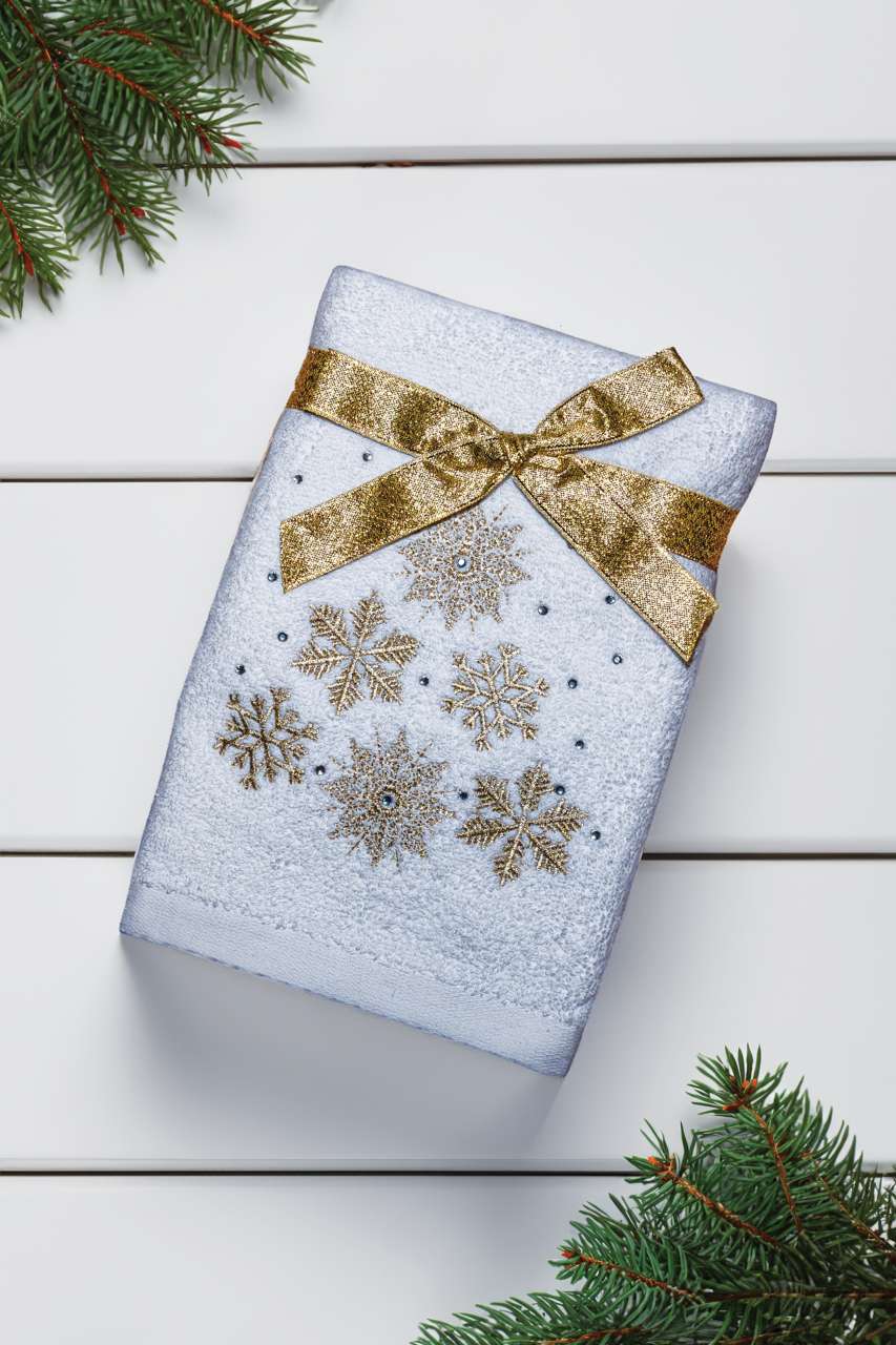 OLXMAS14 - OLIMA CHRISTMAS TOWEL - SNOWFLAKES I