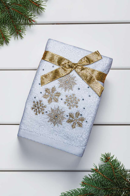 OLXMAS14 - OLIMA CHRISTMAS TOWEL - SNOWFLAKES I