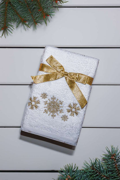 OLXMAS15 - OLIMA CHRISTMAS TOWEL - SNOWFLAKES II