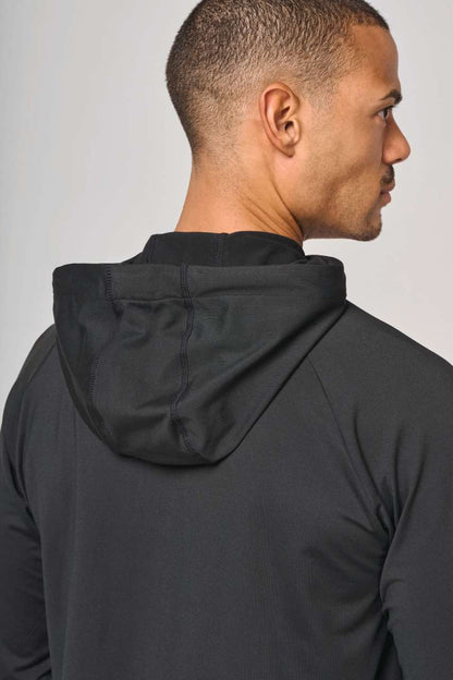 PA360 - ZIP NECK HOODED SPORTS SWEATSHIRT